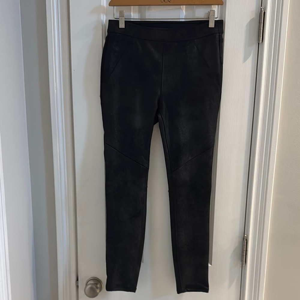 Free People Black Faux Suede Leggings